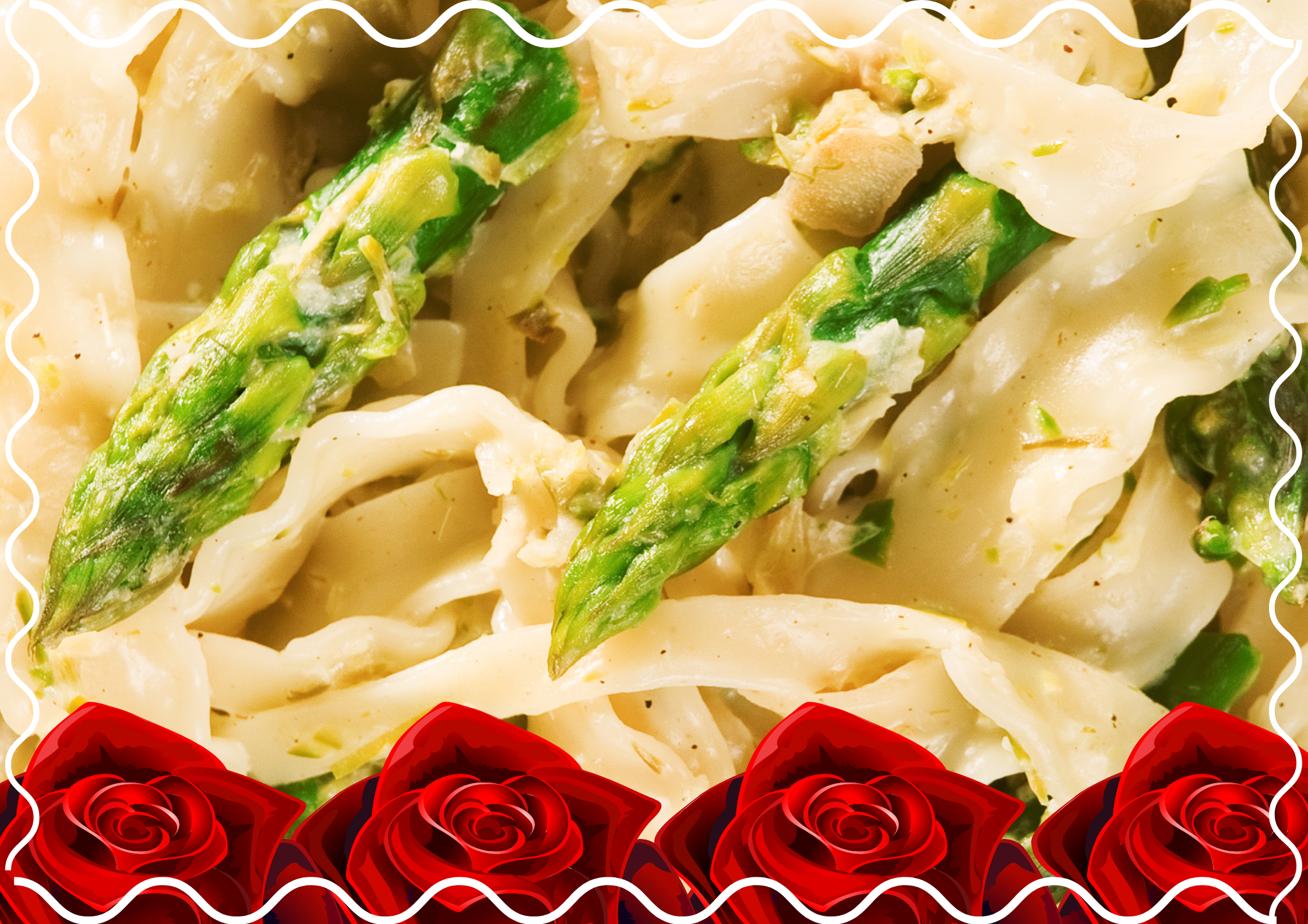 Tagliatelle agli asparagi e noci