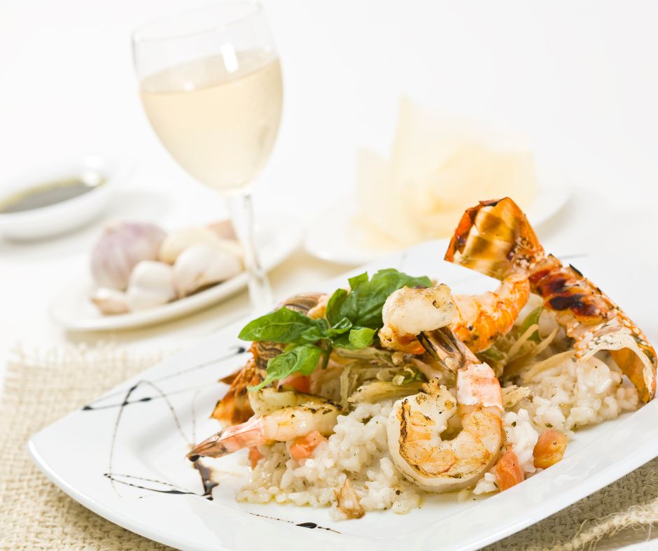 Risotto all’Aglio Orsino con Gamberi 🍤